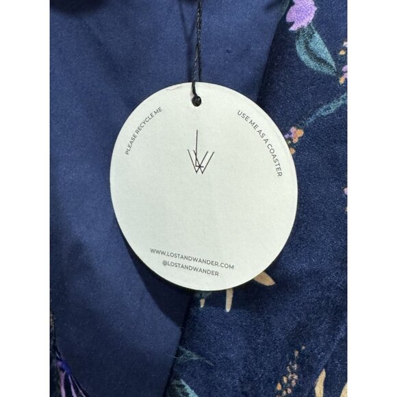 LOST + WANDER Women's Floral Blue Dress SMALL - Picture 4 of 4